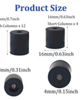 16 Pieces Silicone Bed Leveling Mounts For 3D Printers, Heat Resistant Bed Spacers details with size specifications