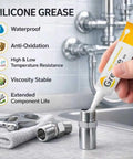 Heavy Duty 2 Oz Silicone Grease Lubricant For O Rings And Rubber Seals Waterproof Multi Purpose Plumbing Grease For Faucets Gaskets Pool Equipment No Sweat Slick Fix Goes The Distance Smooth application on metal plumbing fitting.