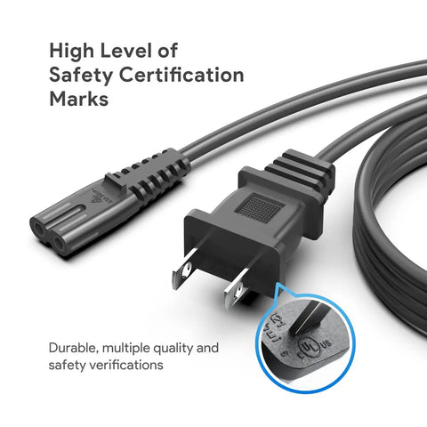 Close-up of 12V AC Power Adapter For Korg KA203 KA320 Krome M50 with safety certification markings detail shown.