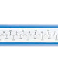 Ratcheting 3/8-Inch Drive Torque Wrench 10-60 Nm With Dial-Adjust Click System scale detail, blue finish.