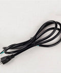 Coiled Six Foot 14 Gauge Three Prong Heavy Duty Replacement Power Cord Cable 110V 120V NEMA 5 15P Plug To Bare End SJT 14AWG 15 Amp