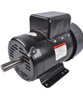 Top Notch 5 HP Single Phase Industrial Air Compressor Electric Motor At 1725 RPM With Heavy Duty Black Finish side view