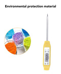Digital Food Thermometer With Automatic Calibration For High Accuracy Cooking, Waterproof Pocket Thermometer, Yellow Finish
