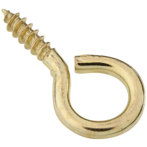 Solid Brass Screw Eyes 1-3/8 Inch With Size Ten Sharp Points For Attaching Rope Or Cable Ties Built For Outdoor Use Tough As Nails