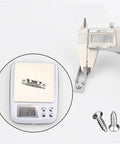 Heavy Duty Zinc Alloy Push Pull Window Pulley With Dual Wheel Assembly shown on scale, measuring 27.9 grams, with screws for installation.