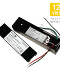 0 To 60 Watt Max Dimming LED Driver With Enclosure For Low Voltage Lighting 12V DC Power Supply No Minimum Load Fully Dimmable ELV Compatible With Lutron And Leviton Dimmers Black Enclosure