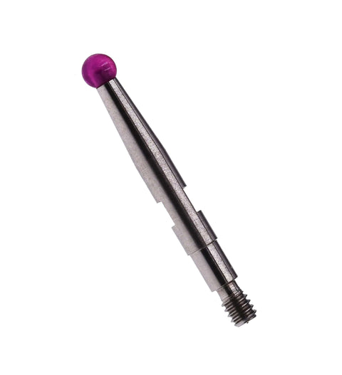 Side view: SUXING ruby contact point for Fowler X-Test indicators, .080 inch ruby ball on metal shaft