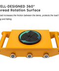 Beefed Up Heavy Duty Machinery Moving Skate With 360 Degree Rotation 8 Ton Capacity 17600 Lbs Machine Dolly Skate side view.