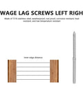 Diagram showing Left And Right Swage Lag Screws Cable Railing Kit Pro Grade T316 Stainless Steel 1 Eighth Inch Hardware.