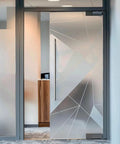 36 Inch Solid Stainless Steel Push Pull Door Handle With Heavy Duty Commercial Grade 304 Standoffs Brushed Finish For Barn Doors And Glass Doors Beefy Build High Endurance Hardware With Easy Mounting, on frosted glass office door