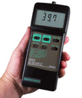Portable Handheld Vibration Meter With Magnetic Probe For Machinery Vibration Testing Of Velocity And Acceleration Model 840063 Pro Grade Readouts RMS Peak Min Max And Auto Power Off Display, handheld in hand