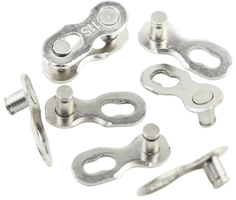 4 Pairs Must Have 11 Speed Bicycle Missing Link Chain Connector Reusable Steel Link Silver 20mm Long 5.5mm Wide 7mm High