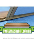 Heavy Duty Sound Dampening Underlayment Roll For Laminate And Hardwood Floors 3MM Thick 360 Square Feet, close-up of flooring layer.