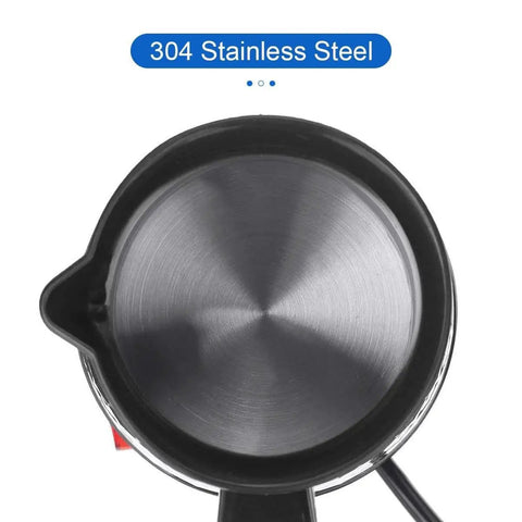 Top view of Stainless Steel Turkish Greek Arabic Coffee Pot 500ml With Even Heating And Removable Anti Scald Handle