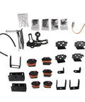 Fabater 6DOF Mechanical Arm Robot Manipulator With 6 Servo Motors High Precision Gripper For Educational Projects Diy Experiments And Industrial Simulation Stable Robotic Kit components, including screws, metal brackets, and wiring.