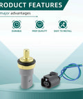 Premium Grade Engine Coolant Temp Sensor Replacement OEM 06A919501 Straight Swap Direct Fit For Audi A3 A4 A5 A6 Vw Porsche, featuring sensor and connector.