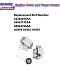Set of 3 Motor Mounts for Fiat 500X Jeep Renegade Compass and Ram ProMaster City 2.4L 2015 to 2020 Replaces 68363755AA