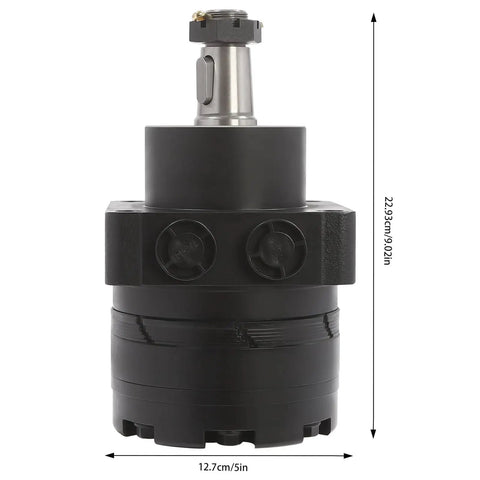 Straight Up Heavy Duty 250 Cc Hydraulic Motor Compatible With Parker Tf Series, black, designed for farm and factory use.