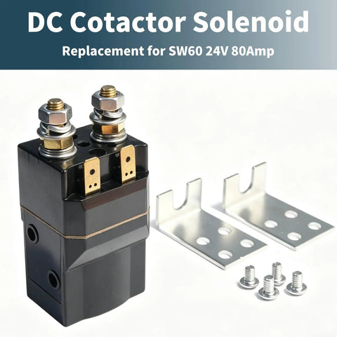 Heavy Duty DC Contact Switch And High Amp Solenoid Relay For Electric Carts Small Evs And Pallet Trucks, SW60 80Amp