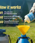 Liquid Garlic Mosquito Repellent Concentrate for Outdoors, 32 Fl Oz Pack of 2 being mixed with water in a spray bottle.