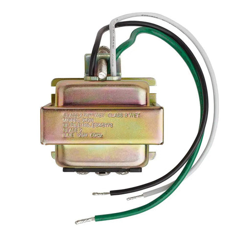 Close-up of Tri-Volt Doorbell Transformer With 8Vac 10VA, 16Vac 10VA, Or 24Vac 20VA Options UL Certified Universal Power Supply for doorbells