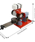 Badass 550W Electric Saw Blade Sharpener And Angle Mill Grinder With Water Cooling, detailed view with specifications and dimensions.