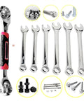 48 In 1 Universal Socket Wrench With 360 Degree Rotating Head All In One Multi Tool For Home And Car Repairs Fits Metric And SAE Bolts Grippy Quick Change Socket Tool For Damaged Fasteners And Everyday Fixes alongside various wrenches and fasteners