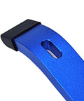 Close-up of Solid Blue Aluminum T Track Hold Down Clamps for CNC Routers and Drill Presses showing the durable aluminum material.