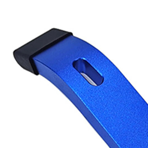 Close-up of Solid Blue Aluminum T Track Hold Down Clamps for CNC Routers and Drill Presses showing the durable aluminum material.