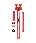 Heavy Duty Aluminum Alloy Router Circle Cutting Jig And Milling Groove Bracket Base Plate Fixture For Woodworking Cabinets Hardware, red