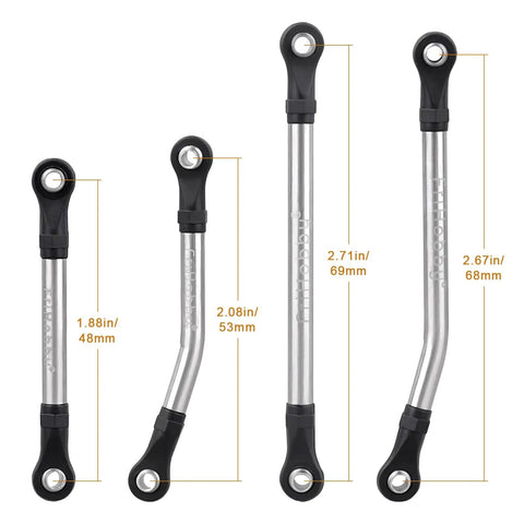 High Clearance Steel Link Set Lift Kit 50g For Traxxas TRX4M Defender Bronco 1 To 18 RC Crawler Upgrades 8pcs, 48-69mm