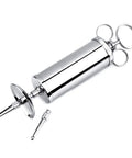 Brass Ear Wax Removal Syringe With Chrome Finish 4 Oz Built Tough Easy Home Irrigation Tool For Household Use EMTs Firefighters Police Medical Students Schools And Hobbyists Everywhere, chrome brass syringe with two tips