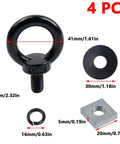 Heavy Duty T Track Bolts And Nuts Kit For Roof Rack Mounting with M10 stainless steel T slot bolts, lifting eye bolts, washers with dimensions