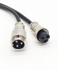 16.4 Foot GX16 3 Pin Cable From Male To Female Head Cordset For Aviation Panel Mount Connector Durable Zinc Alloy Shell