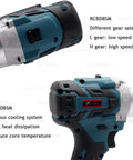 Beast Mode Cordless Rivet Gun With Fast Charge Battery For Hella Smooth Metal Fab Work And Quick Car Repairs Featuring One Tap Trigger To Snag Iron Or Aluminum Parts Without Cable Clutter close-up of gear selection and cooling features on cordless rivet gun