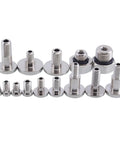 10Pc Industrial Pneumatic Suction Cup Adaptation Heads M5x6 Small Joint Converters, Nickel Plated Copper Parts.