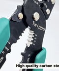 Heavy Duty Wire Crimping Tool With Stripper Cutter For Open Barrel Terminals And Heat Shrink Connectors details