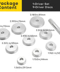 10 Piece Aluminum Bearing Race And Seal Driver Install Set For Auto Axle Seals, Pro Grade Bearing Installer Tool Kit components