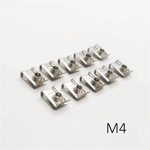 M4 Heavy Duty Stainless Steel U Type Clips Nut Kit Assortment For M4 M5 M6 M8 Screws High Strength U Nut Fasteners Made Of Manganese Steel Plate Clip Nuts for auto panels