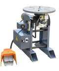 Built Like A Tank Welding Positioner Offering 771 Pound Horizontal Capacity and No Hassle 110V Single Phase with foot pedal.