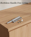 Push To Open Magnetic Cabinet Latch Handle Free Door Catch For Kitchen Cabinets And Wardrobes Durable PP Plastic Grey 1 Pack
