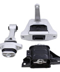Hyundai Elantra Front Engine Mount Transmission Mount And Torque Arm Strut Replacement Kit For Automatic Trans 2017 2018 2019 2020 Quick Install Direct Fit For Smooth Ride And Reduced Vibration Control, silver and black mounts