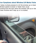 Heavy Duty Left Power Window Lift Motor Fits 1997 2002 Ford Expedition visible in vehicle door, showing window motor failure symptoms.