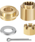 Propeller Installation Hardware Kit for Yamaha 25-30HP Outboards with thrust washer, spacer, washers, nut, cotter pin, 10 spline props