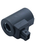 24V Solenoid Valve Coil 280239 10333044 Replacement for Bucher and Liebherr Machines, Workhorse 17W Black coil with connector