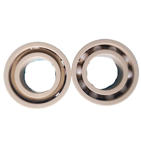Precision Miniature Ball Bearings 7X22X7MM High Speed Rotation Low Vibration Noise Micron Tolerance 100 Piece Set view of two bearings.