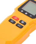 Close-up of Stud Finder Wall Scanner Wood Metal Beam AC Wire Detector with buttons and LCD display.