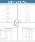 Installation steps for Sliding Closet Door Set 72 Inch High By 80 Inch Wide Double 37 Inch Panels With Three Lite Frosted Glass Bypass Design Includes Hardware Kit And Matching Fascia Pre Drilled Solid Wood Slab With Waterproof PVC Surface Easy Installation White.