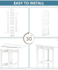 Sliding Bypass Closet Door Set, 48 Inches Wide By 80 Inches Tall, 24.5In Panels With Frosted Glass For Privacy shown in assembly steps
