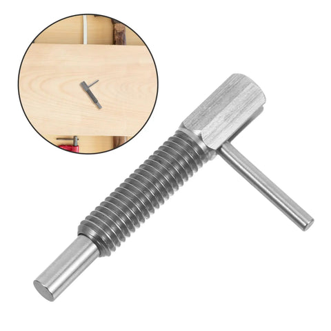 Tough Retractable Plunger Pin With Spring Return Knurled Handle Stainless Steel Indexing Safety Latch For Toolboxes And Furniture close-up view